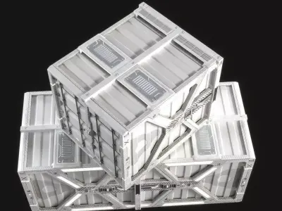 Sci-fi Container v1 Low-poly 3D model
