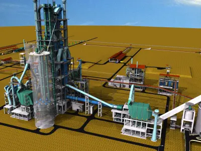 How Cement is made Free 3D model