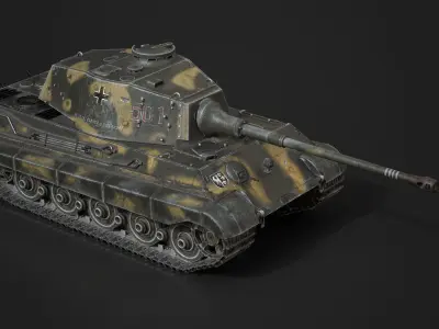 tiger 2 tank 3D model purchase