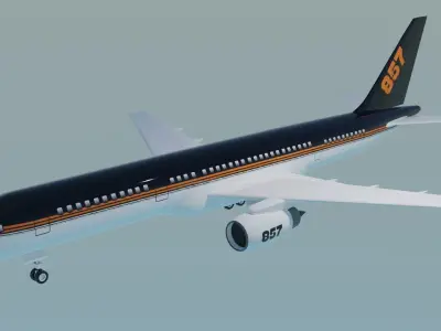 Commercial Aircraft pack 3D model