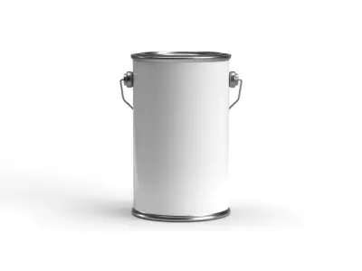 Quart paint can with metal handle  3D model purchase