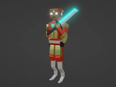 Robot Model iron man Low-poly 3D model