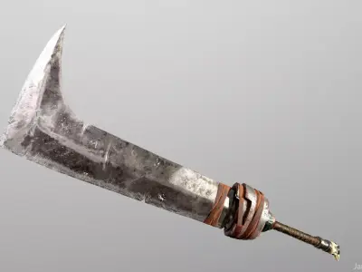 Dirty Sword Low-poly 3D model