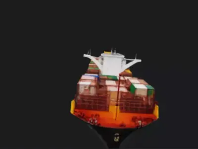 Cargo Container Ship 3D Model 3D model