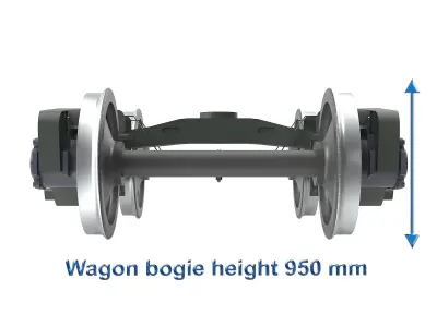 Highly detailed the wagon bogie  3D model