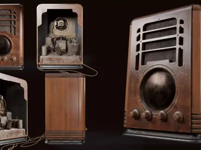 Radio Zenith 1938 Low-poly 3D model