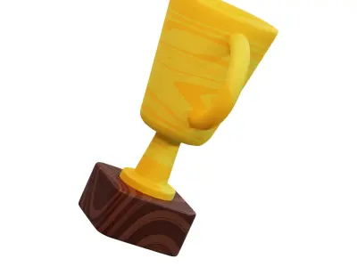 Educational Cup 3D Icon Free low-poly 3D model