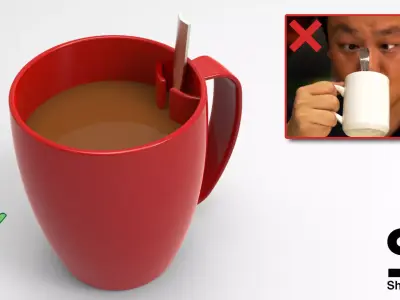 sponish tea cup Free 3D model