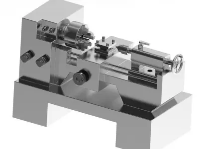 Stylish Lathe Machine 3D print model
