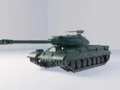 Military Tank Model IS4 USSR 3D model