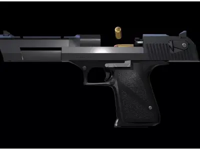 Desert Eagle 50 Realistic Gun 3D Model 3D model