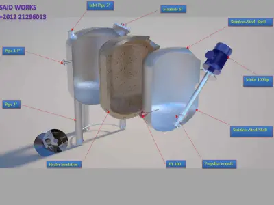 Mixer Tank 1 Free 3D model