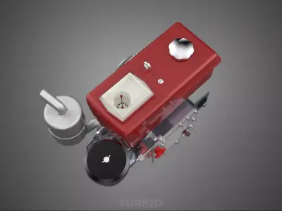 CHINA SMALL DIESEL ENGINE ELECTRIC SELF STARTER MOTOR FLYWHEEL 3D model