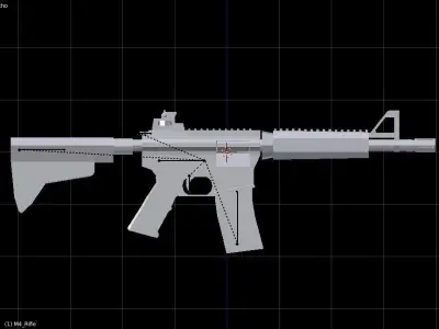 2 M4 Carbine -Unique Style-Rigged Game Ready Low-poly 3D model