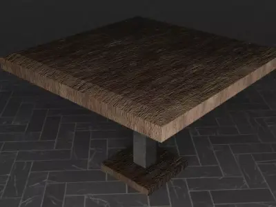 Table and Chair Low-poly 3D model purchase