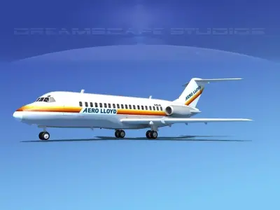 Douglas DC-9-15 Aero LLoyd 3D model