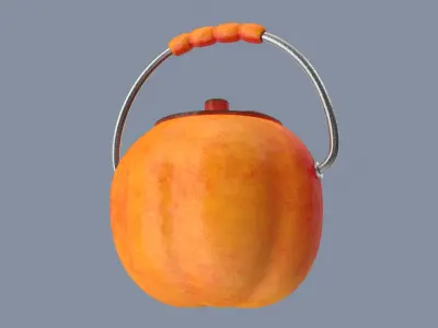 Jack-o-Lantern Scareface Bucket 3D model