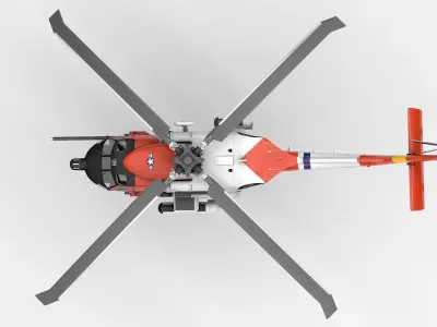 SH-60 Sea Hawk Coast Guard Low-poly 3D model
