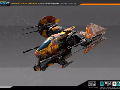 Smuggler Bomber SM8 Low-poly 3D model