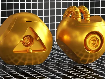 Hard Surface Futuristic Kitbash VOL 03 3D model