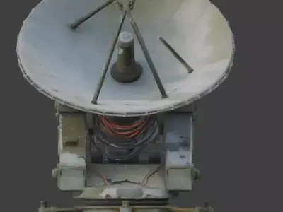 Destroyed Military Radar System 3D Model Low-poly 3D model