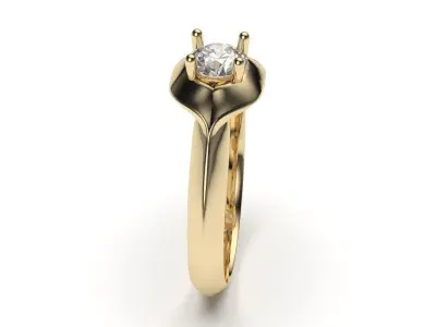 solitaire with ring sizes  8 part S106 3D print model