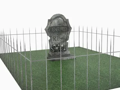 Graveyard  Low-poly 3D model