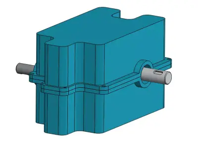 Speed reduction gearbox 3D model
