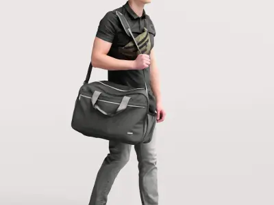 Humano Traveling Man with suitcase 2206-8 3D model