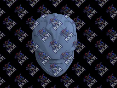 Power Ranger Black Gray Zack Helmet for 3d print 3D model