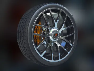 Porsche 911 Turbo S 2016 wheel 3D model