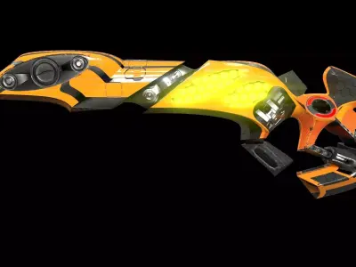 SCIFI Weapon  Low-poly 3D model