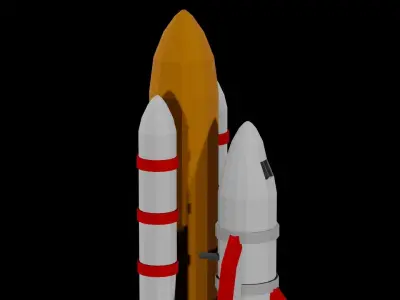 Low Poly Space Shuttle Free low-poly 3D model