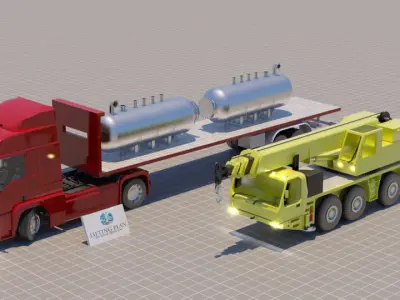 Oil Rig Structure  Free 3D model