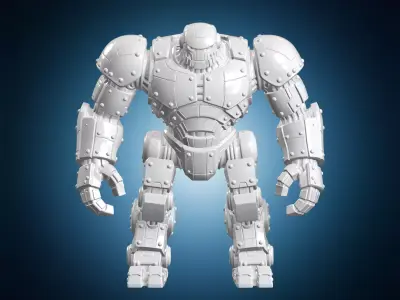 Cyber Forge Golem Robotic 3D Print Model 3D print model