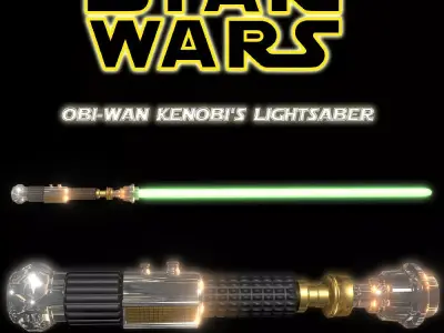 Lightsaber     Obi Wan Kenobi Free 3D model