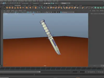 Knife on table Free 3D model