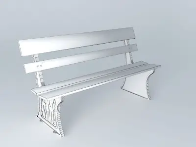 Eco Rail Track GWR Platform Bench Dummy Old Steam Days Free 3D model