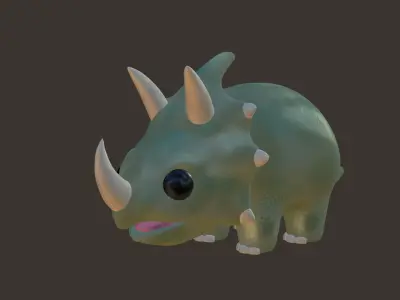Triceratop CHIBI Free 3D print model