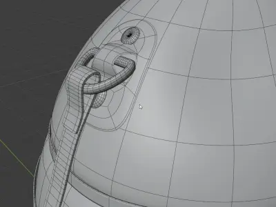 military flask Low-poly 3D model