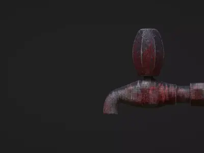Old Rusted and worn Water Faucet Tap Free 3D model