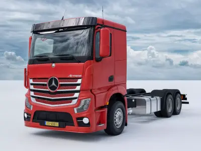 Larger Mercedes Benz Actros 3D Model  High Quality  3D model