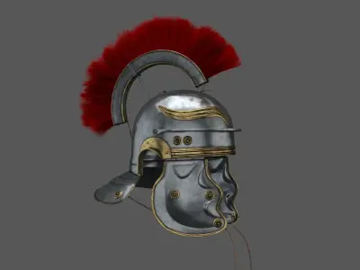 Roman helmet Galea  Low-poly 3D model