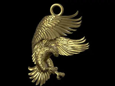 hawk pendant 3D print model