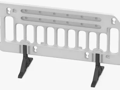 Construction Barrier 01 White 3D model