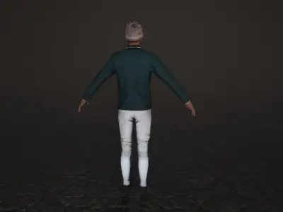 Working Class Man Low-poly 3D model