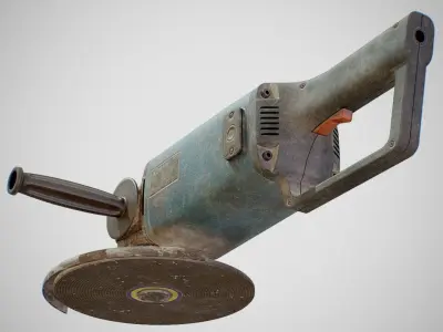 Angle Grinder - AEG WSA 1780S Dirty Low-poly 3D model