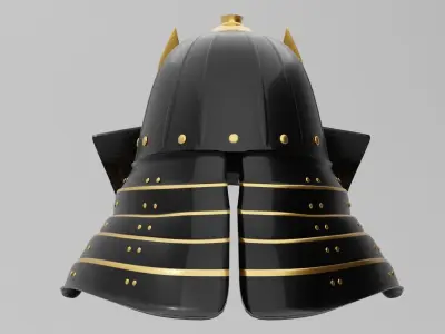 Samurai Helmet 3D model get