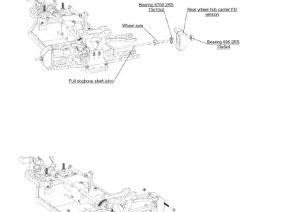RC Off Road Racing Truggy 3D Model 3D print model