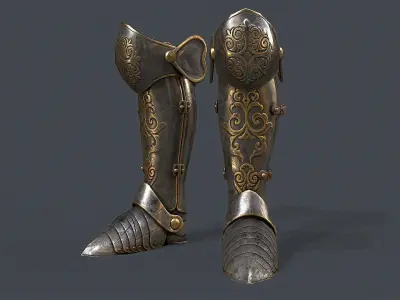 Armor Boot  Low-poly 3D model